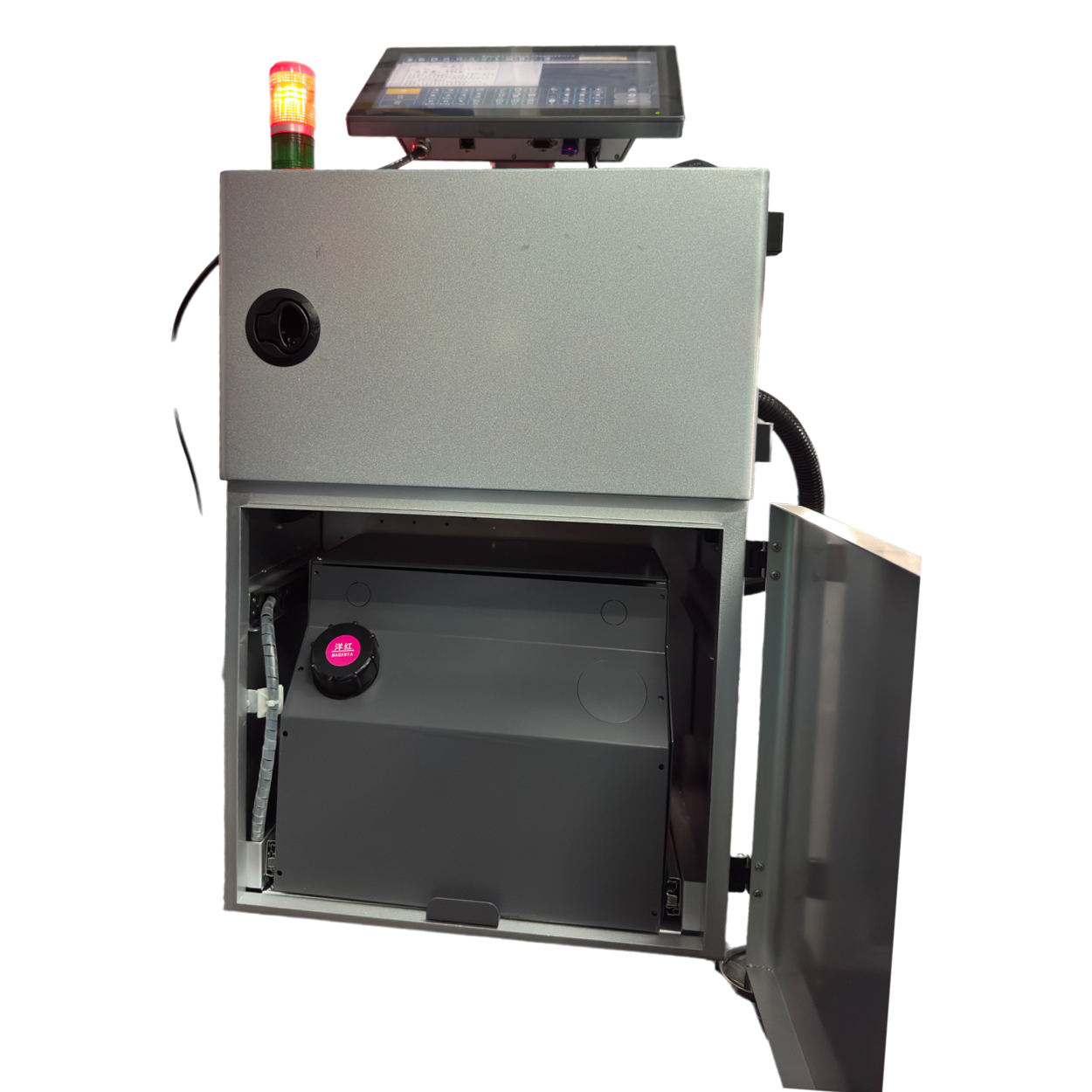 UV printing machine with Friction Feeder Conveyor for Ingredient List on Medication Packaging Bags