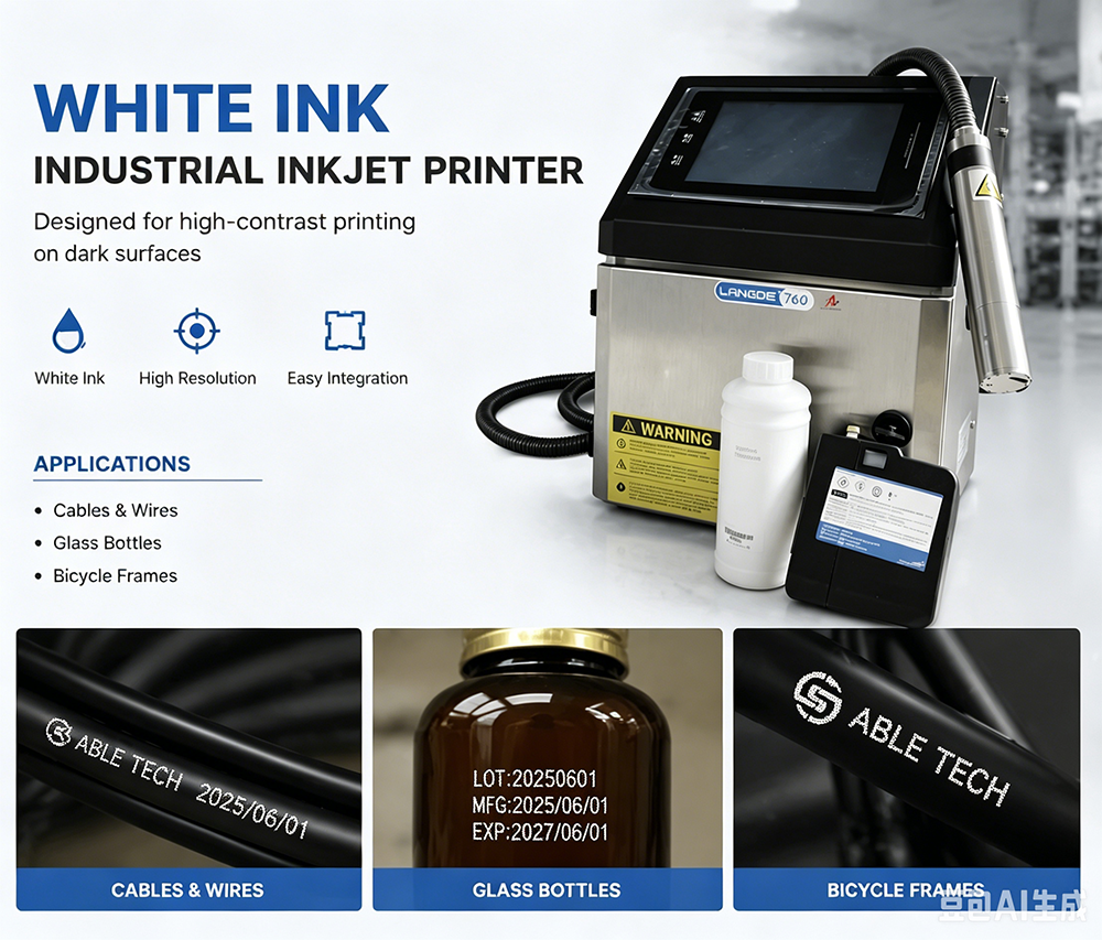 White Ink Inkjet Printer for Dark Packaging | Industrial High-Opacity Printing System